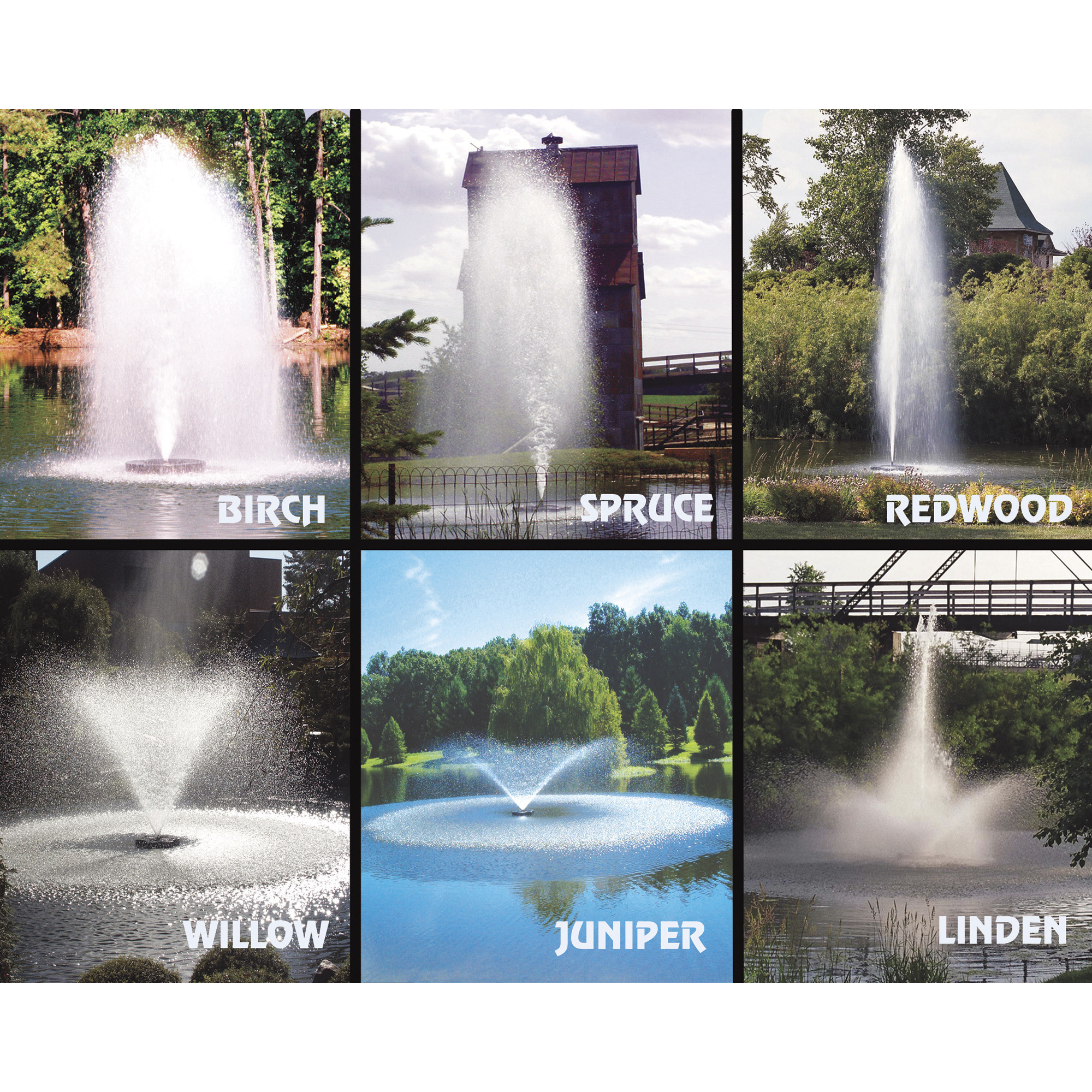 Kasco 2 HP J Series Decorative Fountain - 240V, 100ft. Cord, 6 Patterns, ETL Approved, Model# 8400JF100